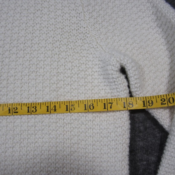 Talbots Cardigan L Ivory Lambswool Angora Soft Textured Knit Mock Neck‎ Preppy - Picture 4 of 10